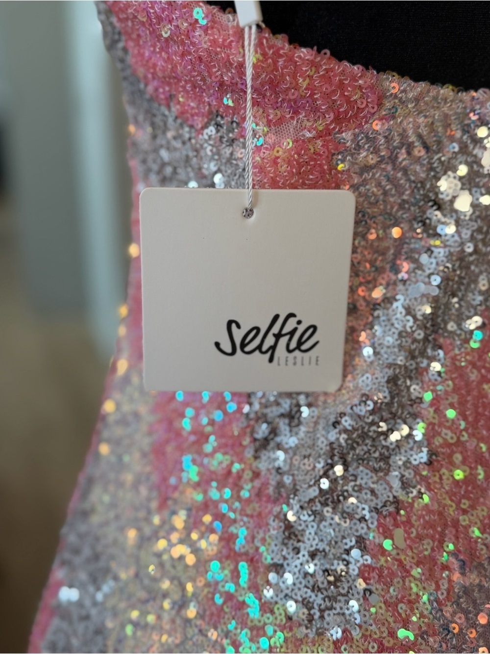 Selfie Leslie Pink Sequin Mermaid Party Mini Dress | Y2K Glam Muse - Picture 5 of 5
